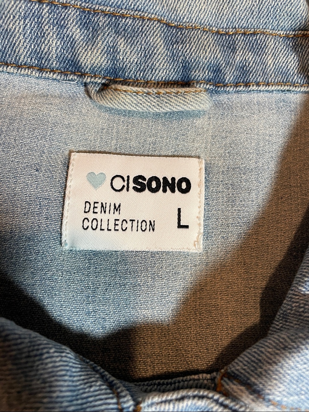 Soho Light Wash Distressed Denim Jacket - Pale Blue - Picture 3 of 4